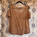 Charlie Paige  Pale Pink Strong‎ Is The New Pretty Cold Shoulder Tee Size L/XL Photo 1