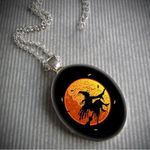 1pc Trendy Witch Avatar Oval Fashion Trend Necklace Fashion Jewelry Accessories Silver Photo 4