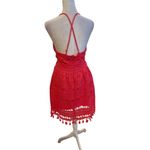 Chelsea & Violet Women's Pink Crochet Lace Halter Dress Size S Photo 2