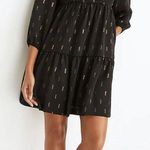 Madewell Metallic Tiered Mini Dress NWT Photo 0