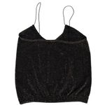 Free People Intimately Black Gold Sparkle Holiday Crop Top Tank Size XS/S Photo 4