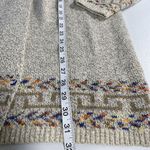 Debut  Womens S/M Open Cardigan Tribal Geometric Pattern Long Sweater Beige Brown Photo 7