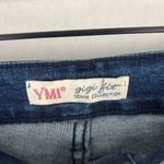 Ymi  Gigi Fit Flared Jeans Womens 3 Blue Denim Cotton Stretch High Rise Raw Hem Photo 3