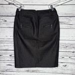 Dalia Collection Size 6 Black 2-Way Zip Front Denim Pencil Skirt Photo 2