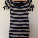 Necessary Objects  Navy and Gray Short Sleeve Blouse Photo 0