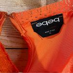 Bebe satin lace trim bustier midi orange dress women Size XLarge Photo 10