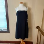 Jones New York  NWT Square Neck Beaded Black Dress Party Formal ‎ Size 16 Photo 1