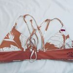 Roxy Printed Beach Classics Tiki Flying Flowers Scoop Bikini Top - Terra Cota - L Photo 9