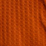 Wonderly Burnt Orange Waffle Knit Sweater Sweatshirt with Texture Photo 1
