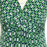 Kiara Womens Dress Size Small Short Sleeve Green Geometric Knot Mini Stretch Photo 4