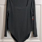 Old Navy NWT -  Women’s Gray Long Sleeved Square Neck Bodysuit Size XXL Photo 0
