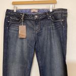 Paige Maternity size 32L 32 long Westbourne blue jeans under belly flare NWT Photo 8