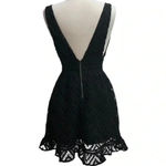 Sugar+Lips Black All My Love Plunging Crochet Lace Dress Photo 4