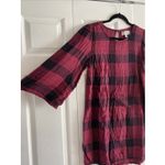 Cloth & Stone  Anthropolgie Womens Medium Buffalo Plaid Gauzy Mini Dress Photo 1