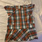 J.Crew Plaid Peplum Top Photo 2