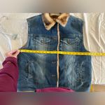 Marvin Richards  Vintage Faux Fur Denim Vest Size L Photo 8