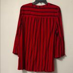 Catherine Malandrino  Red and Black Striped Blouse Photo 4