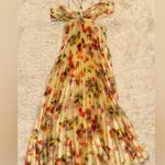 ALC Frank NEW A.L.C. Moira Floral Satin Pleated Halter Cutout Maxi Dress sz 10 Photo 4