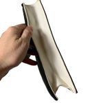 JustFab  Joey portfolio iPad clutch black faux leather python embossed‎ fold over Photo 3