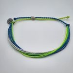 Pura Vida  Blue, White, Green, & Yellow Adjustable Cord Bracelet Photo 2