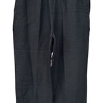 Madewell Linen Blend Pants Women S Black Pull On Pockets Relaxed Beach #OP12-3 Photo 0