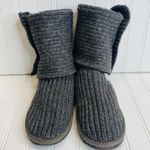 UGG  Australia Sweater Tall Boots Classic Cardy Sz 7 Gray Marled Photo 3