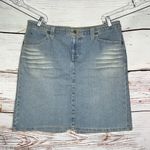 Tommy Hilfiger  Size 16 Blue Denim Jean Skirt w/ Back Slit Photo 0