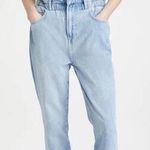 frame denim Meridian Paperbag Elastic Waist Straight Leg Jeans Size Large (30) Photo 0