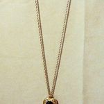 Amethyst Vintage 80s Avon Heart w/ Tear Drop Pearl Dangle Pendant Photo 7