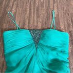Cache Vintage Y2K Mermaid Fairy Fantasy ‎ Turquoise Beaded Halter Prom Gown 4 Photo 7