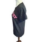 Playboy  Black Short Sleeve T-Shirt with Pink Lettering Crewneck 100% Cotton Size Photo 7