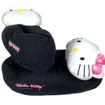 Sanrio HELLO KITTY Face Slip On Slippers L 9-10 Black Comfort Cozy Winter Fall Photo 0