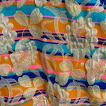 Gorgeous vintage lined coat/jacket funky fabric Orange Size 8 Photo 3