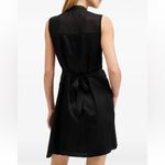 ALLSAINTS NWT  Jayda V Neck Sleeveless Zip Front Black Silk Dress Sz M Photo 3