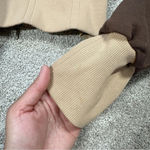 LIT Activewear Rebounce Corset Jacket Hoodie Full Zip in Brown Tan Size S Photo 14