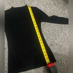 Black ribbed v neck long sleeve sweater S Photo 3
