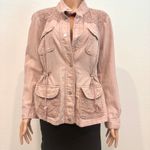 Maurice's medium linen eyelet cinch waist utility jacket C2 3018 Photo 10