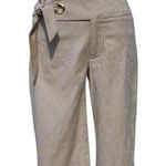 Cache Sand Beige Tan Self Belt Bermuda Walking City Short Belted New NWT $88 Photo 0