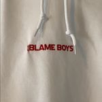 I blame boys white hoodie Size M Photo 1