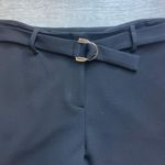 Maje Palmy Belted High Waist Step Hem Crepe Black Pants Size FR40 (US L) Photo 2