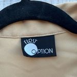 FIRST‎ OPTION vintage jacket blazer size medium button work career casual fall Tan Photo 4