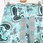 Womens Boho Gypsy Hippie Artsy Silk Blend Paisley Wide Leg Palazzo Pants OS Blue Size undefined Photo 2