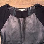 Rebecca Minkoff Lambskin Leather Combo Alma Short Sleeve Zip Top Photo 2