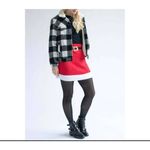 Planet Gold Christmas Holiday Santa Sequin Knit Skater Skirt Women's XS NWT Photo 7