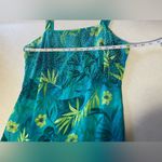 Robbie Bee Women's Aqua Floral Maxi Spaghetti Strap Dress & Sheer Blouse Size 14 Photo 14