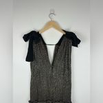 Sabina Musayev Ray Dress in Gold Black Metallic Maxi Gown Dress Sz L Size L Photo 3