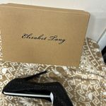 Elisabet Tang Women Pumps, Pointed Toe High Heel Glitter Rhinestone Heels Sparks Black Size 8 Photo 5