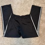 Adidas  Black Track Pants with White Stripes Photo 2