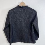 Misook‎ Women Black Textured Blazer Jacket L Stretch Knit Open Front Lightweight Photo 2