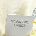 Kay Unger 100% Silk Canary Yellow Spaghetti Straps Pleated Dress, Size 6 Photo 3